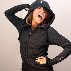 Zella small dark navy colored zip up hoodie